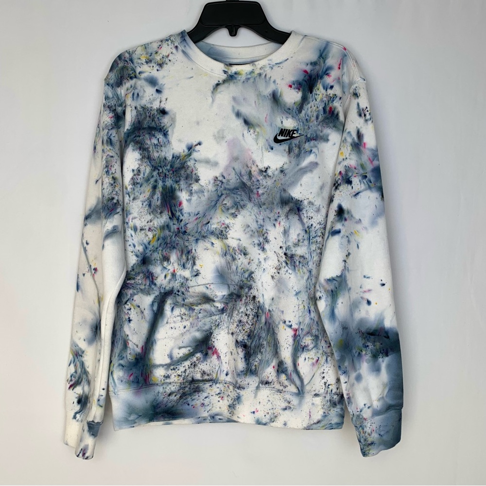 NIKE "STARDUST" TIE DYE CREW NECK SWEATSHIRT